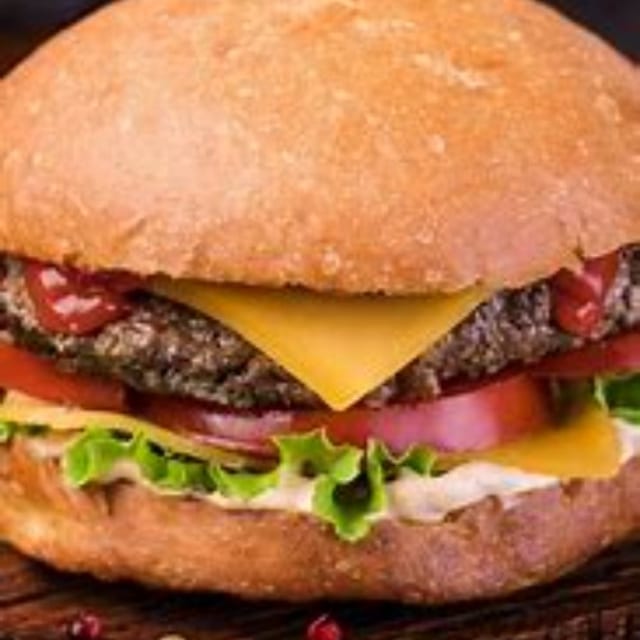 Cheeseburger sandwich.
