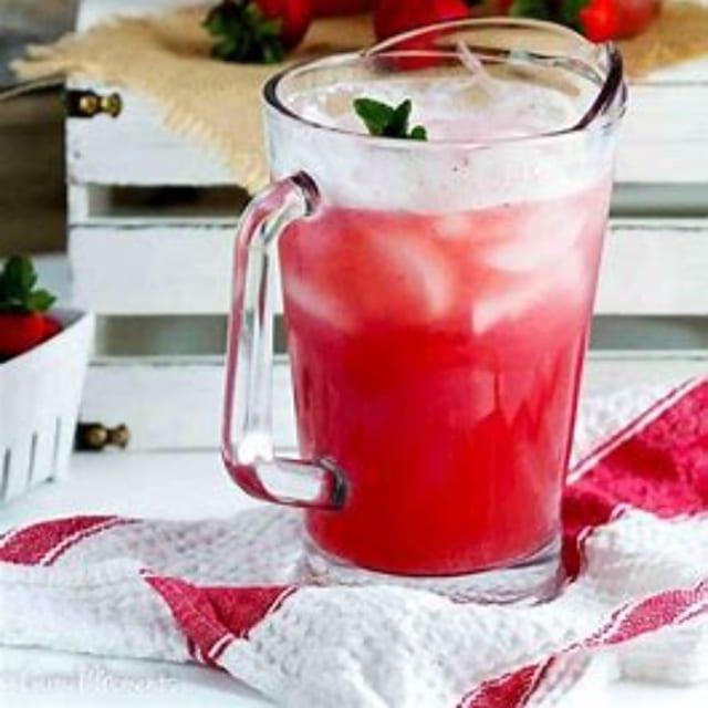 Homemade Strawberry Fruit Punch.