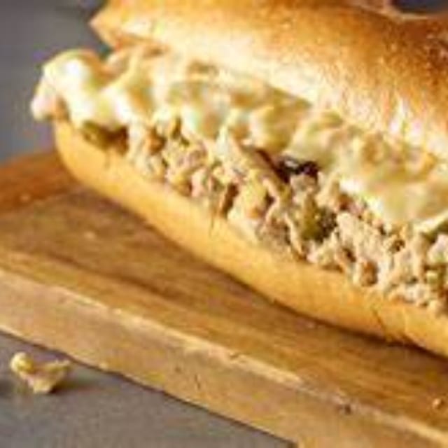 Chicken steak hoagie.